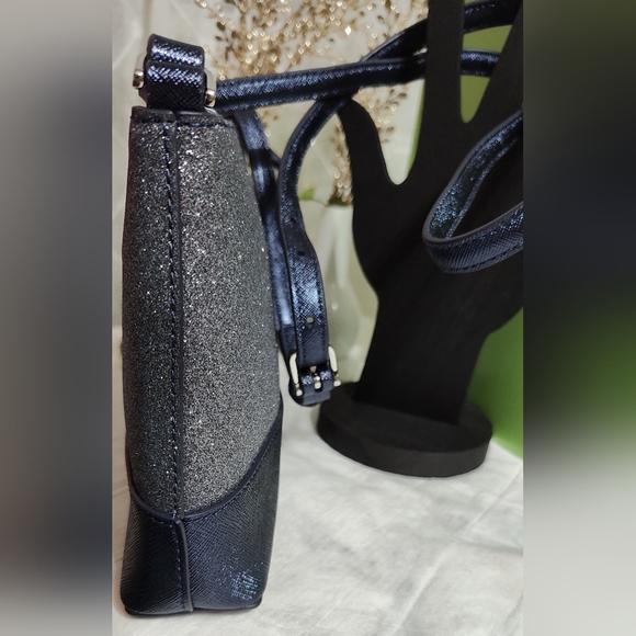 Kate♠️Spade NWOT Lola Glitter small crossbody bag•Dusk Navy - Picture 5 of 15